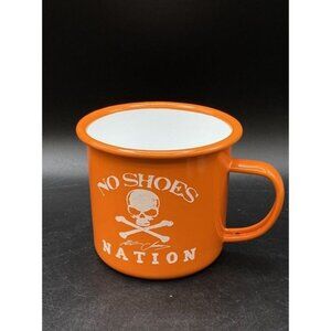 Kenny Chesney Orange White Metal Coffee Campfire Mug Cup No Shoes Nation